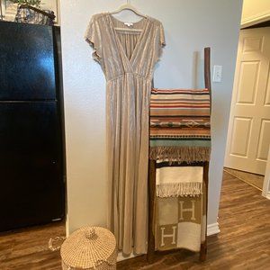 Baltic Born Long Champagne Dress - Size Large